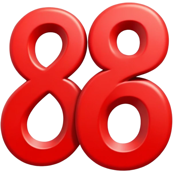 Bold red number 10000 with energetic double underlines like the 100 emoji, vibrant and dynamic design conveying extreme approval and excitement emoji