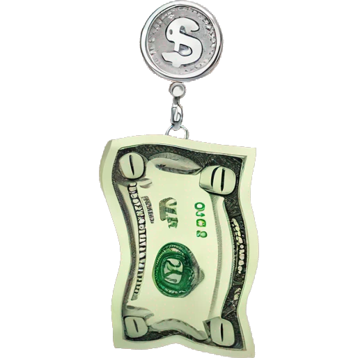 dollar shaped earring emoji