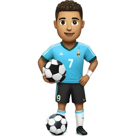 Ronaldo with a football emoji