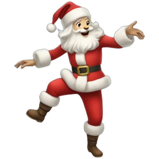 white skin santa dancing emoji