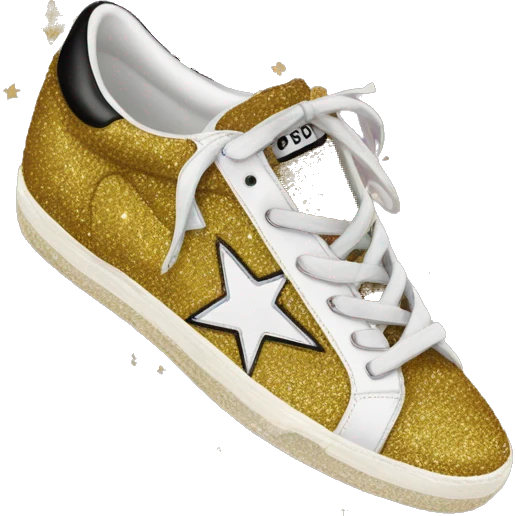 Golden goose glitter star sneakers emoji