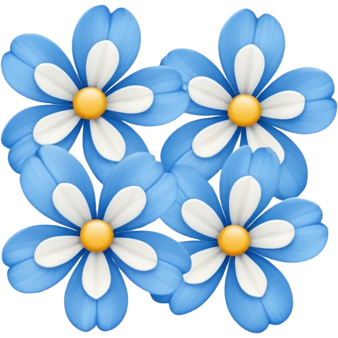 Blue white flowers emoji