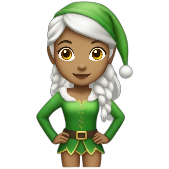 Light skin girl elf emoji
