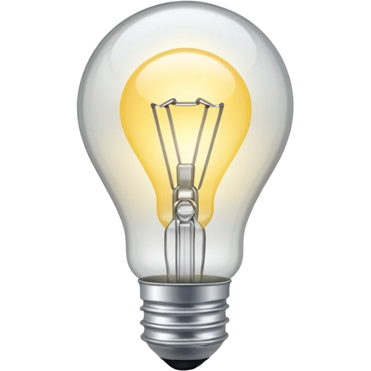 white light bulb no yellow emoji