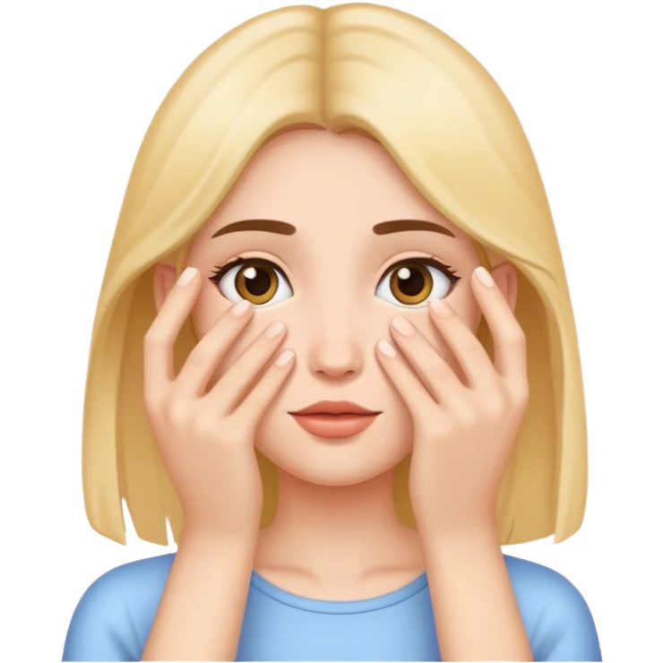 Эмодзи девушки которая прикрывает нижнюю часть лица рукой  emoji