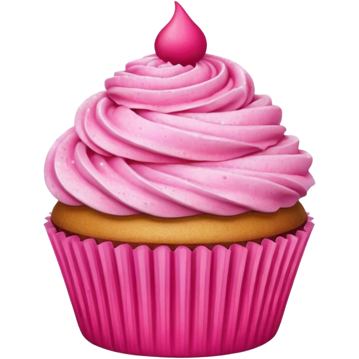 super realistic hot pink rocco cupcake emoji