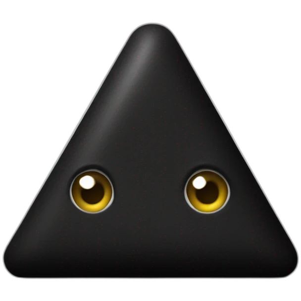 Black Vercel triangle looking fiesty emoji
