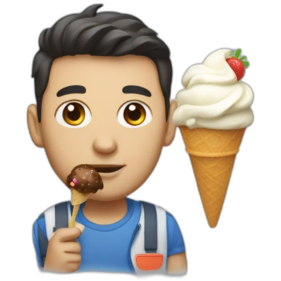 tokaev with ice cream emoji
