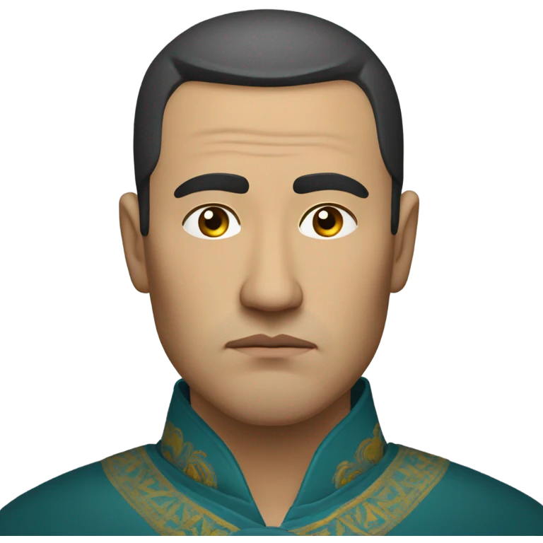 sad  Kazakh men photorealistic serious emoji