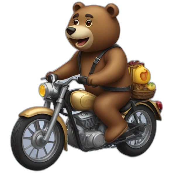 Bear on a bike emoji