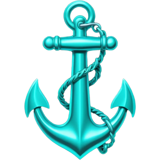 A neon cyberpunk anchor emoji