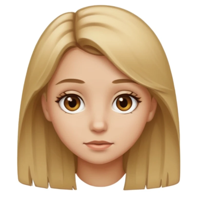 light brown eyed and dirty blonde girl emoji