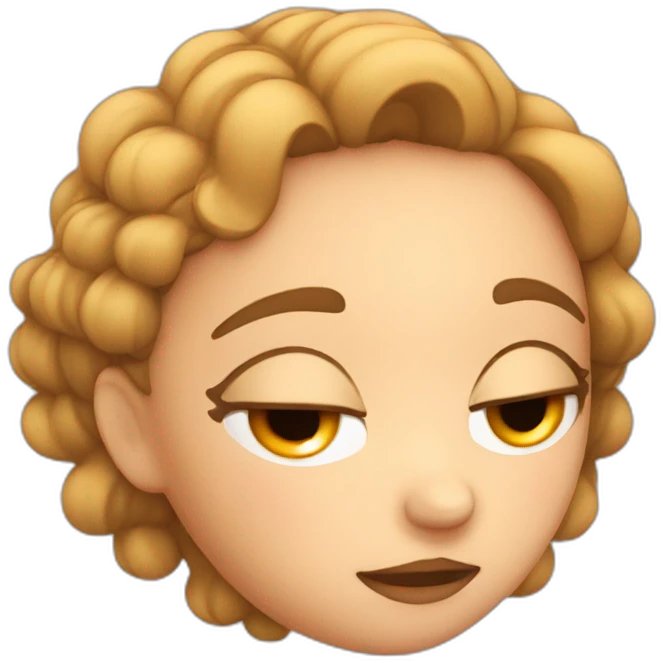 girl fall asleep emoji