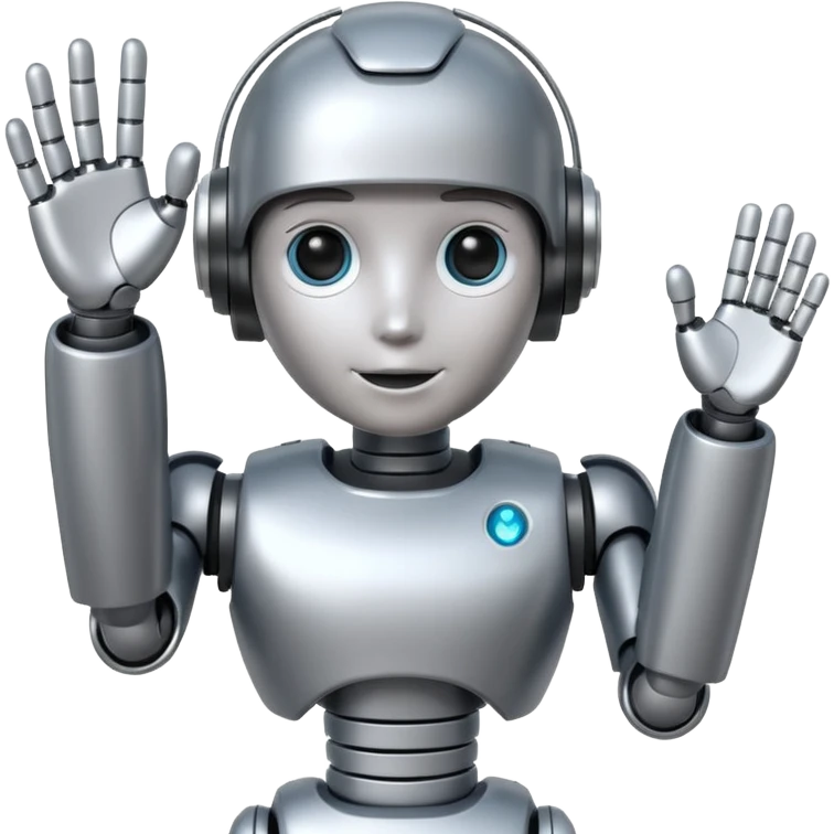ai robot giving guide  emoji