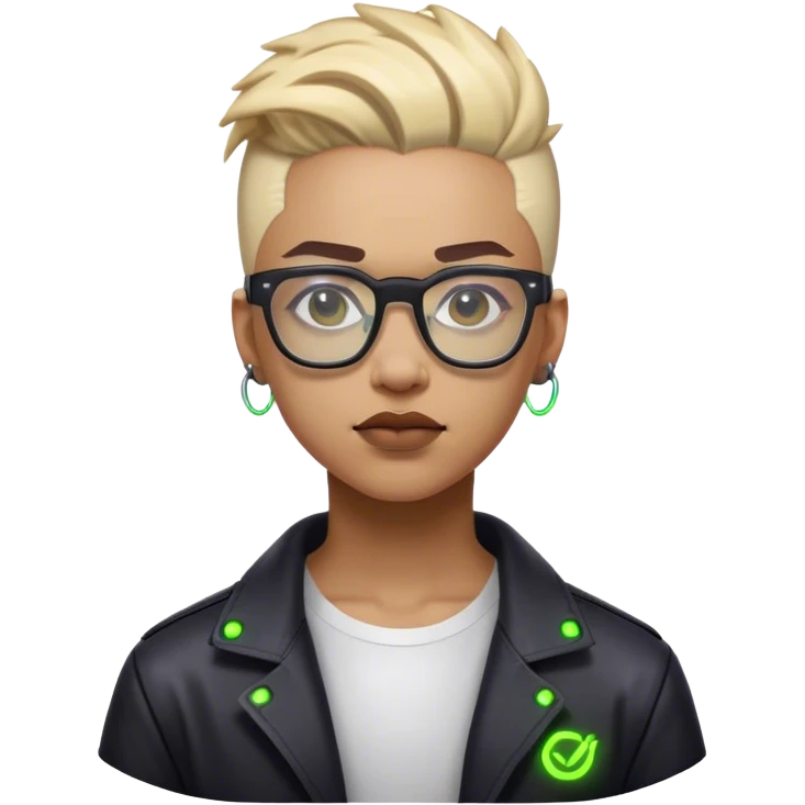 glasses cyberpunk neon emoji