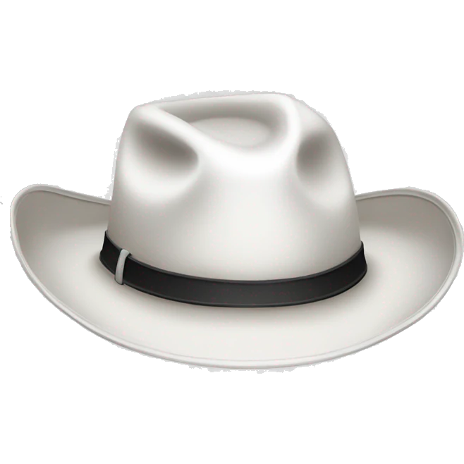 White cowboy hat emoji