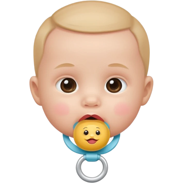 a baby with pacifier emoji