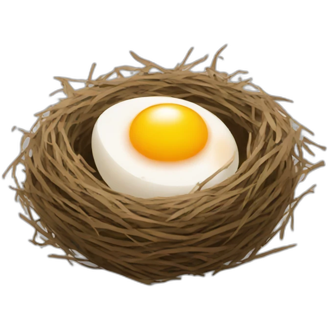 egg in nest emoji