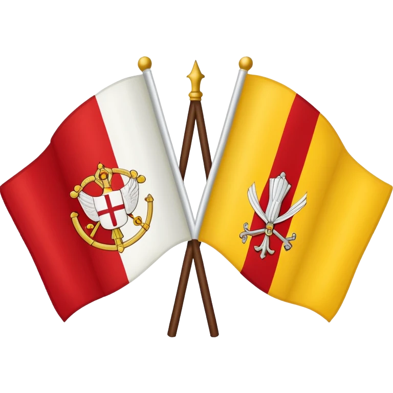 Vatican flag with prohibited symbol overlay emoji