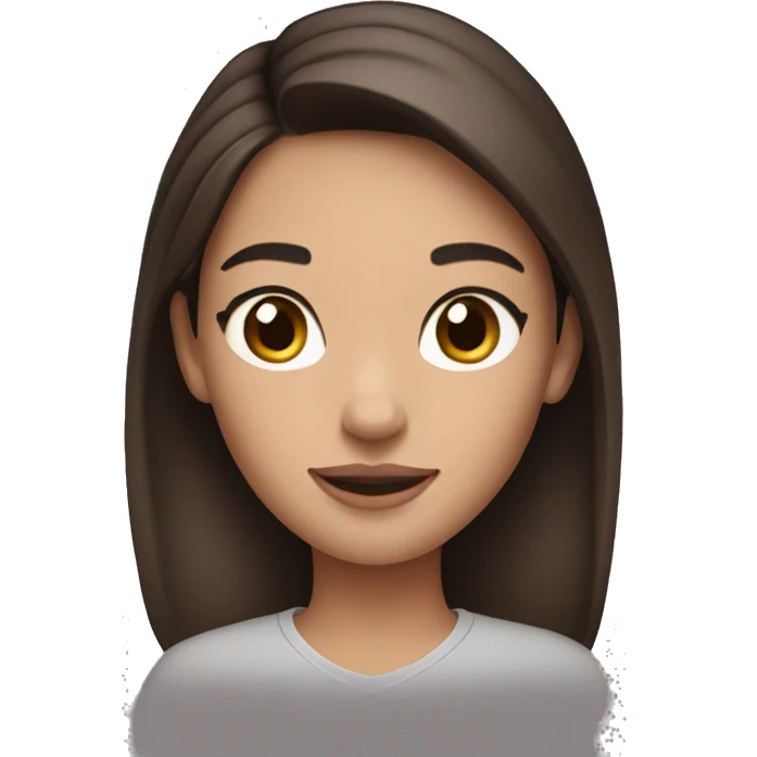 cute brunette with AirPods emoji