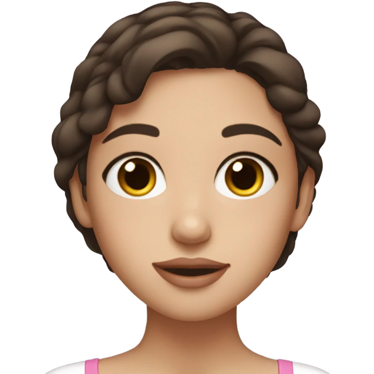 Brunette white skin care girl  emoji