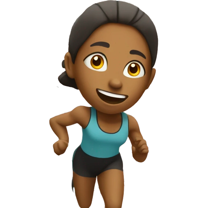 girl running on a track  emoji