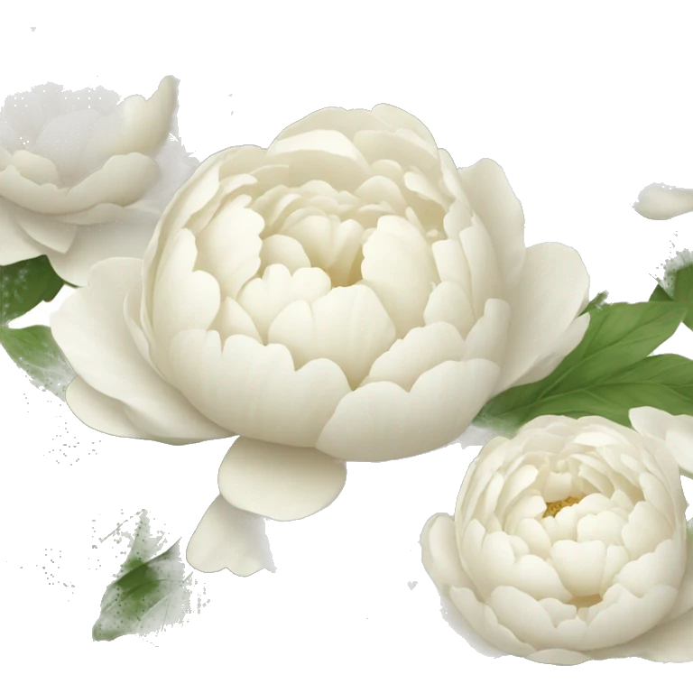 Creamy white peony bouquet emoji