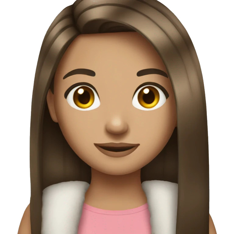 straight hair pretty brunette girl emoji