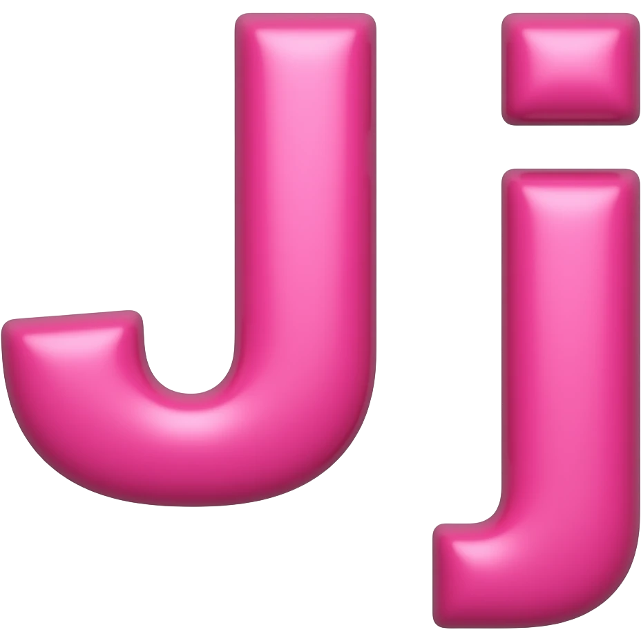 Letter big J and small j (pink colored) emoji