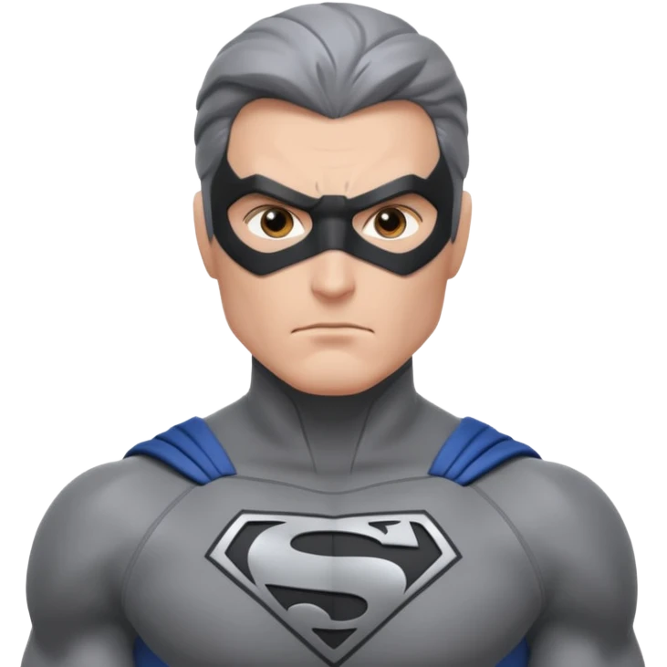 Gray superhero  emoji
