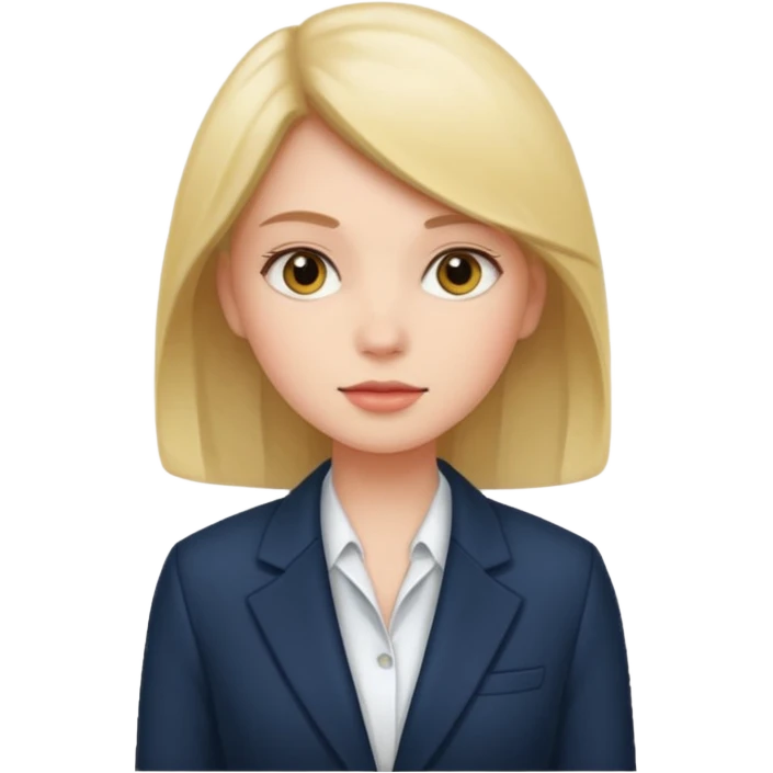Salon owner a girl with blazer  emoji