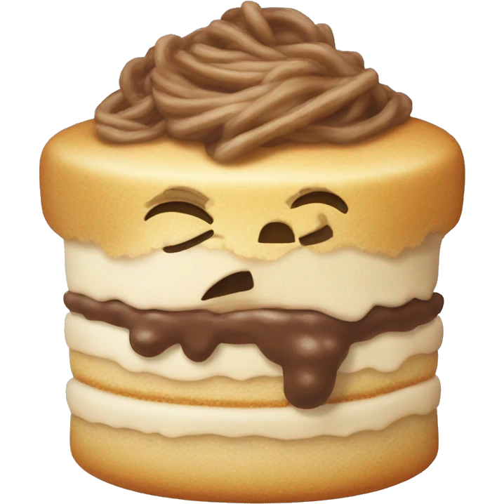 Lumaca con torta al riso soffiato emoji