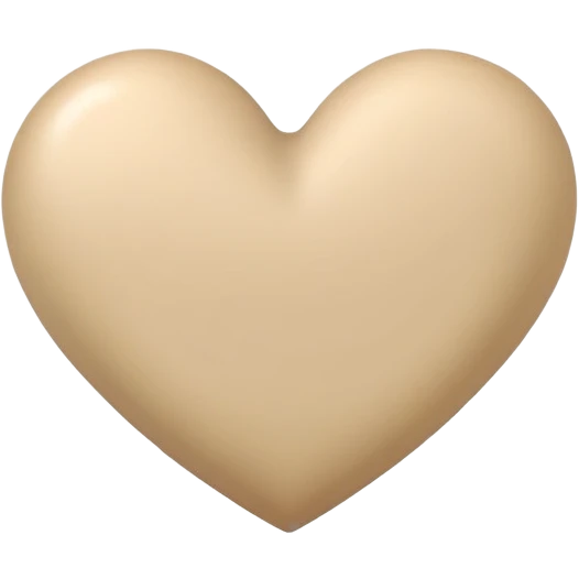 Beige heart  emoji