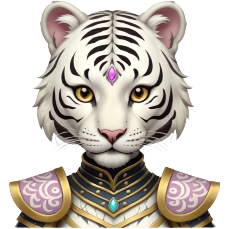 ESO Female white tiger khajiit leader of the umbral rose  emoji