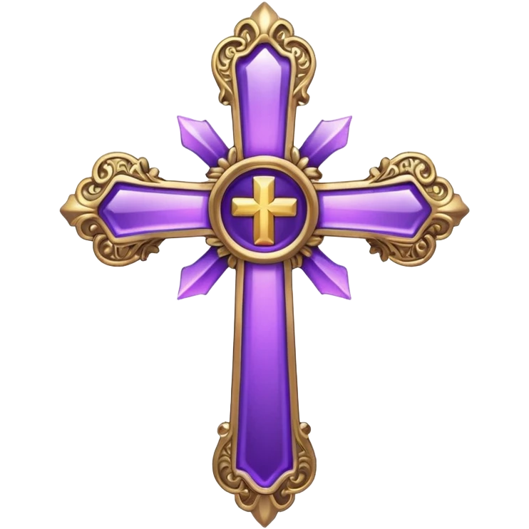 Holy purple cross emoji