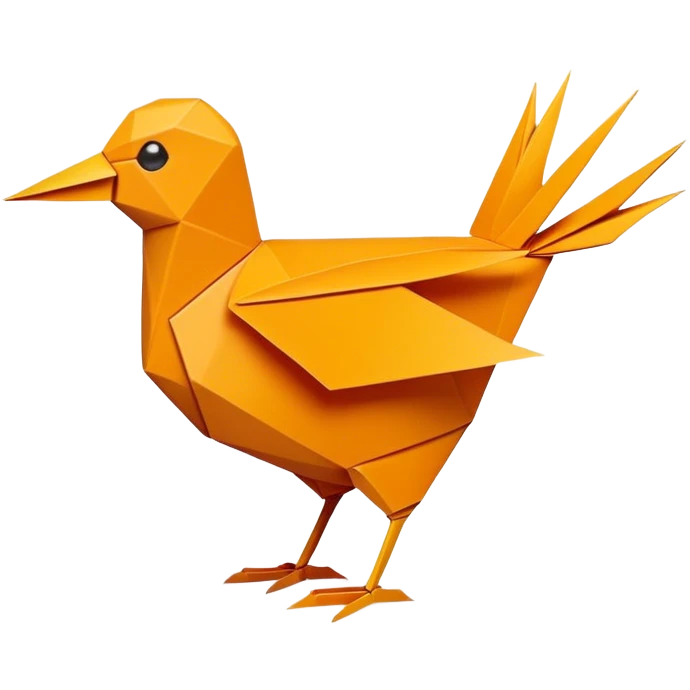 origami bird facing right emoji