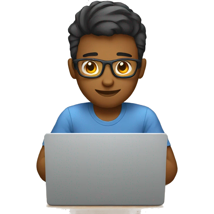 WEB DEVELOPER WORKING ON HIS LAPTOP emoji