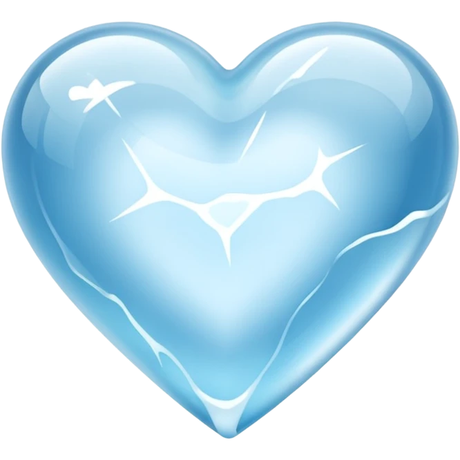 ice heart like ice cube emoji