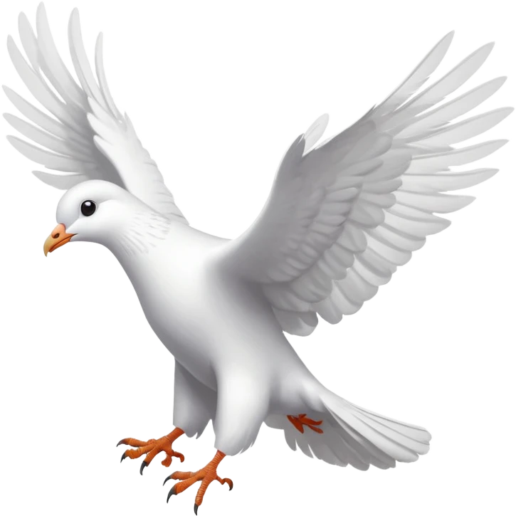 white pigeon flying from top emoji
