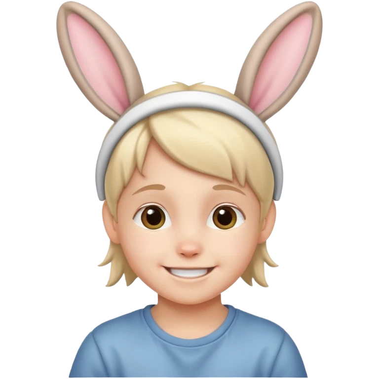 kid with bunny ears emoji