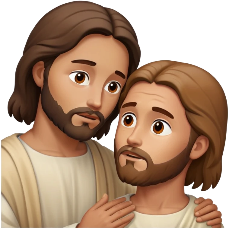 jesus looking at peter with compasion emoji