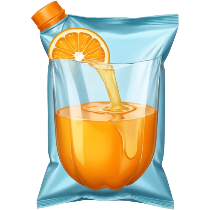 апельсиновий сік в пакеті emoji