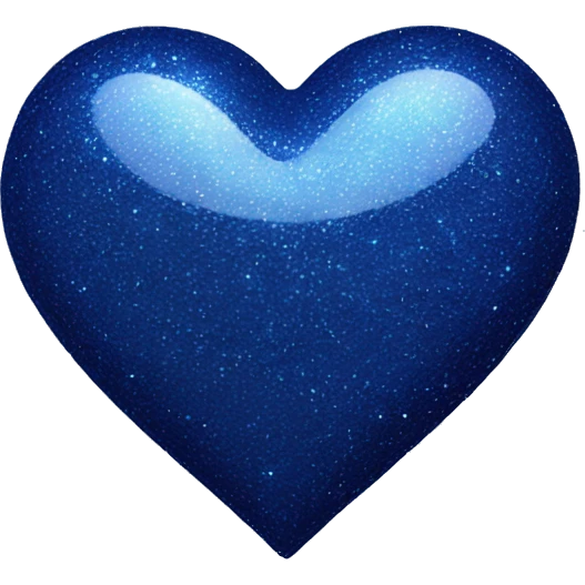 Sparkly midnight blue heart  emoji