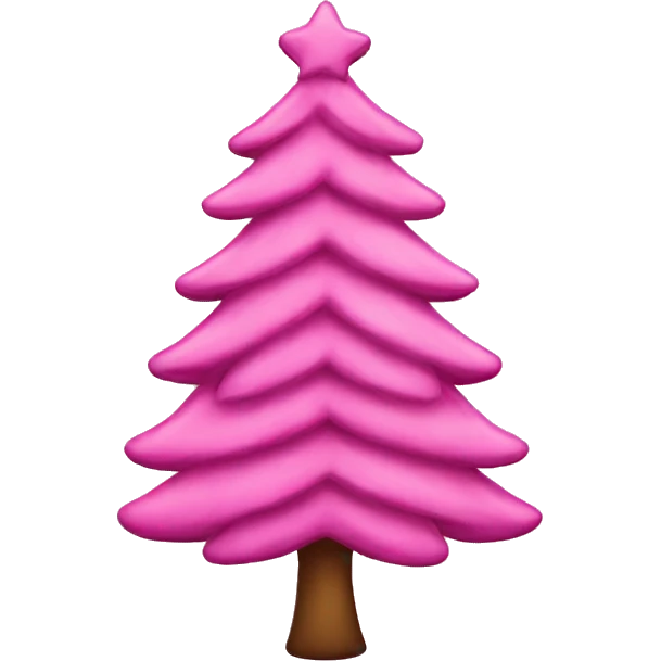 Christmas tree pink emoji