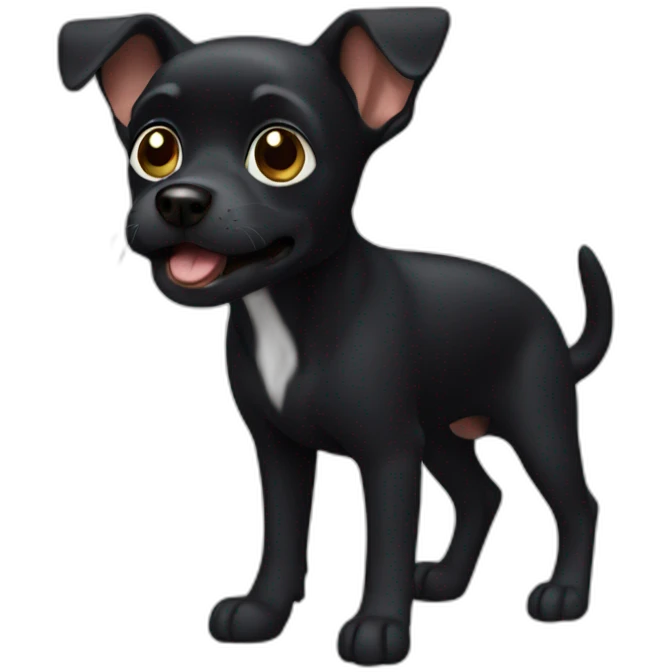 Black dog Pincher mini emoji