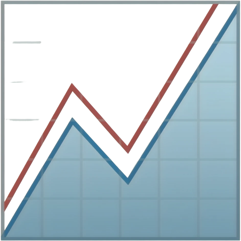 line graph with 2 lines emoji