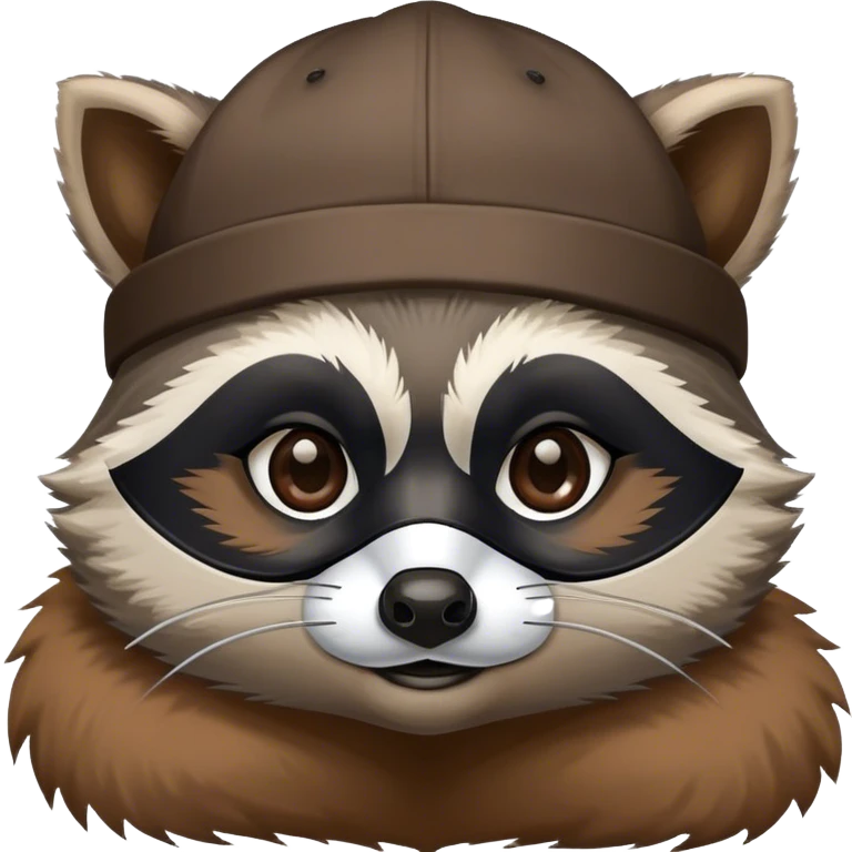 raccoon with cap emoji