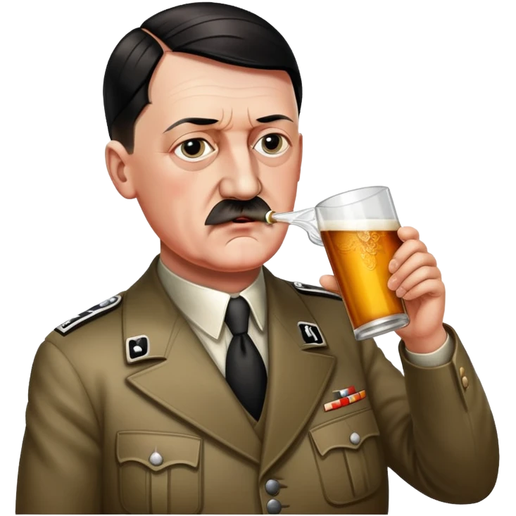 Hitler drinking emoji