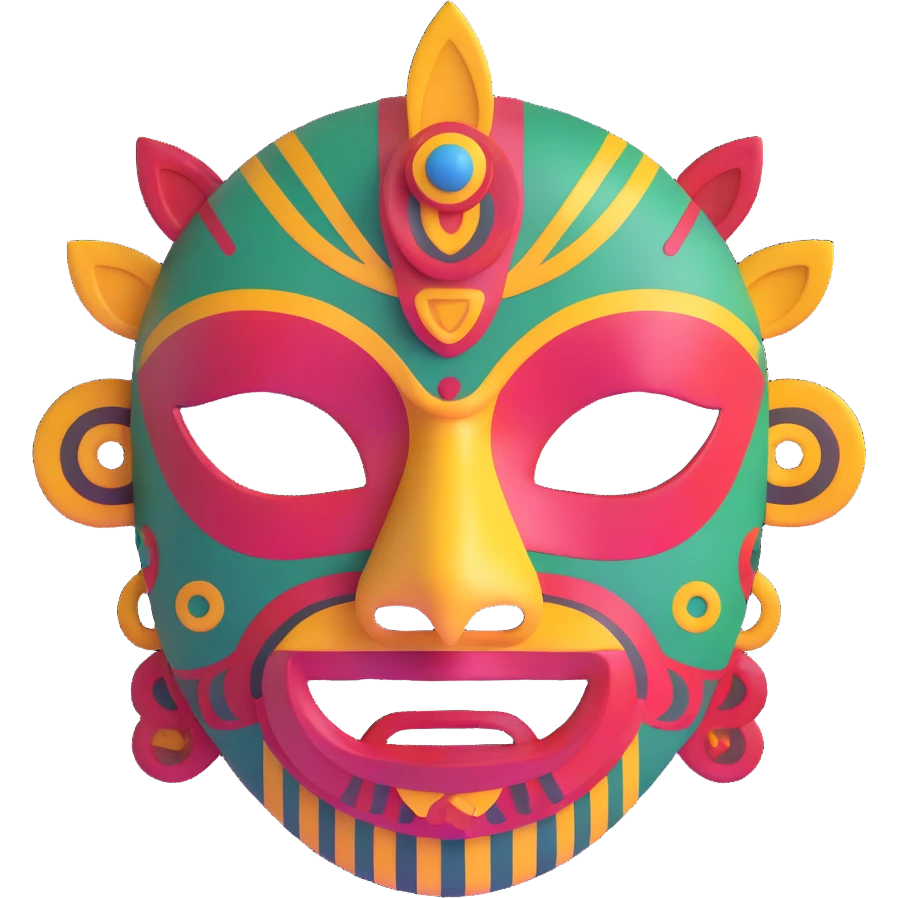 traditional Mixtec mask emoji