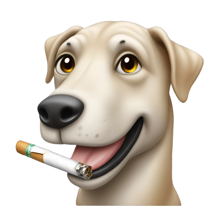 Ein Rothaariger Esel mit Zigarette emoji